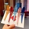 Elegant Wild Candy Color Seamless Women Matte Hair Claw Duckbill Clip Plastic Face Wash Hairpin