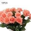 10 buc flori artificiale de trandafiri din latex pentru petrecere de nunta buchet de masa de birou Decor pentru casa
