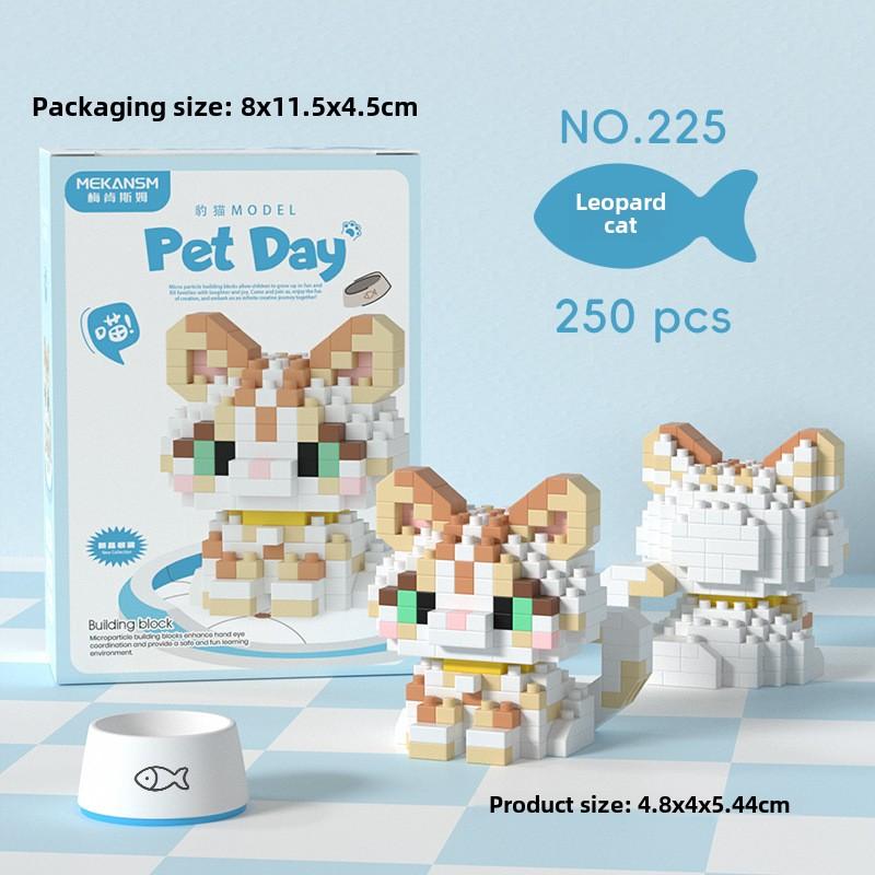 

Строительный блок из микрочастиц серии «Щенок-кошка» для детей, развивающая игрушка для сборки