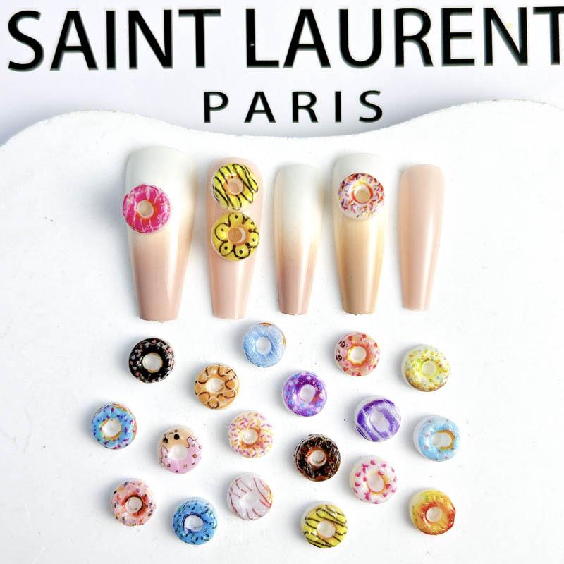 Internet Celebrity Donut Nail Art Accessories Cute Luminous Imitation Dessert DIY Cream Glue Nail Art Decorations Nail Art Accessories