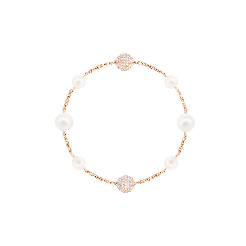 Swarovski Remix Collection Bubble Crystal Bracelet Women s White/Rose Gold Plated 5373260