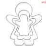 3pcs Gingerbread Man Boy Girl Fondant Pastry Baking Biscuit Cookie Cutter Set Stainless Steel CDN