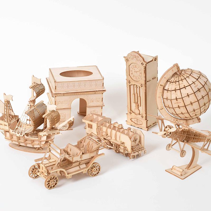 3D Creative Puzzle: Educational Wooden Assembly Toy for Adults & Kids