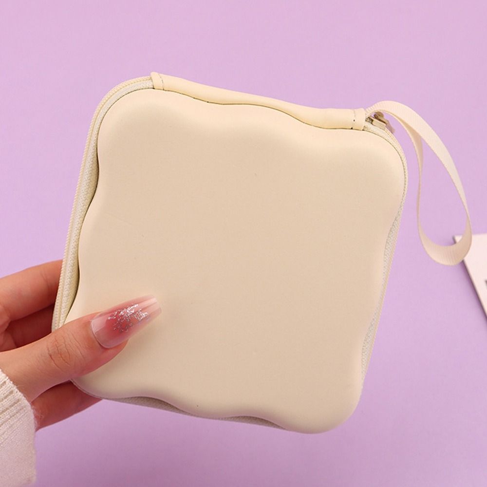 Cute Bow Knot Cable Protector Bag PU Portable Makeup Bag Charger Protector Storage Bag Travel