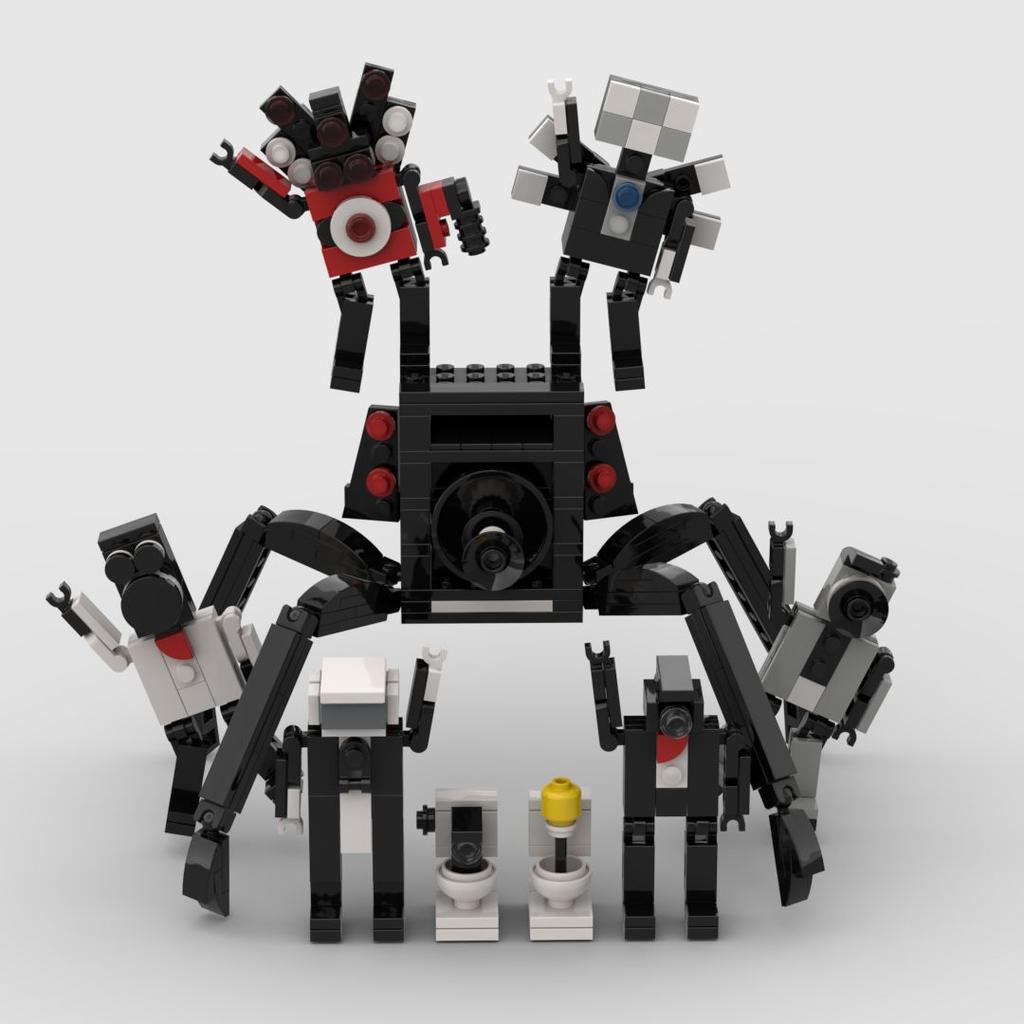 Toilet Man And Monitor Man Toy Titan Audio Tv Man Building Block Q Cute Squad