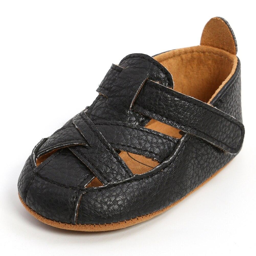 Summer Infant Baby PU Leather Sandals Babe Boys Girls Soft Non-slip Casual Beach Shoes Kids Prewalkers First Walking Shoes 0-18M