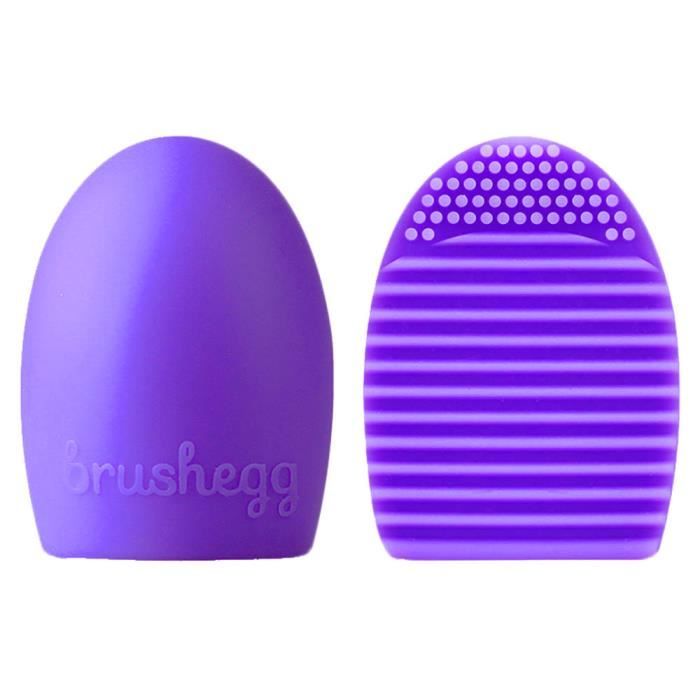 1 œuf PC Fashion femmes nettoyage gant lavage brosse épurateur Conseil pinceau de maquillage - Violet