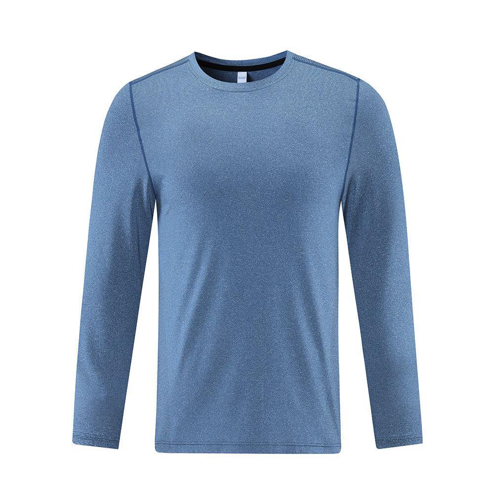 

LULU Quick-Dry Long-Sleeve Loose Fitness T-Shirt, Solid Color, Round Neck, Plus Size L