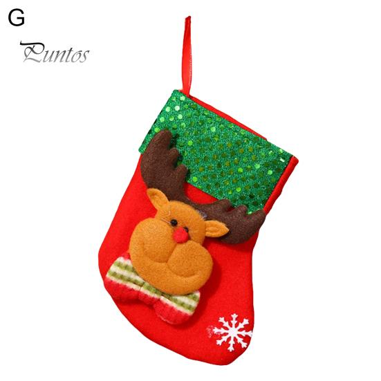 Christmas Stocking Cartoon Shape High Capacity Three Dimensional Wear Resistant Decorative Super Soft Merry Xmas Socks Gift Candy Bags