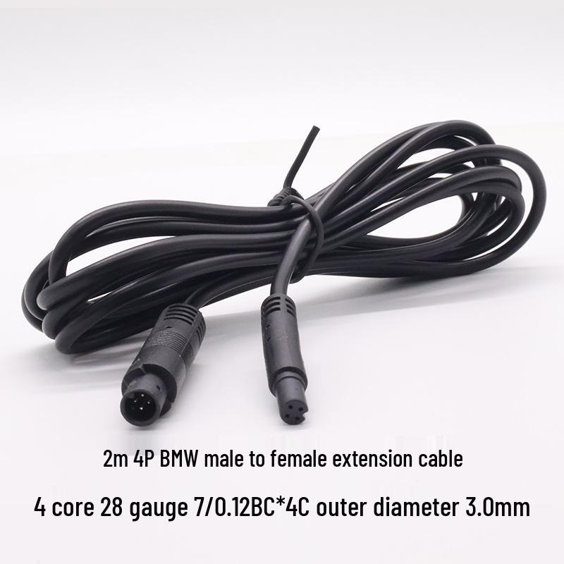 BMW Rearview Camera Extension Cable for 4-pin, 4P5P, 6P, 8-hole Male/Female Connections.