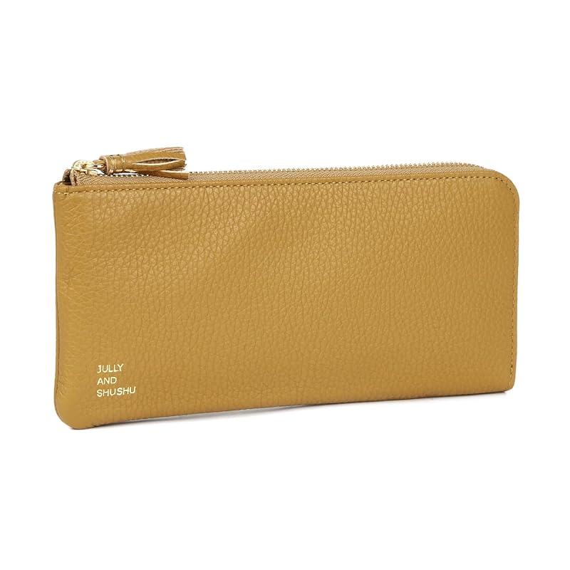 

[JULLY AND SHUSHU] long wallet With L-shaped zipper ladies genuine leather present gift DR2-FL (oak)