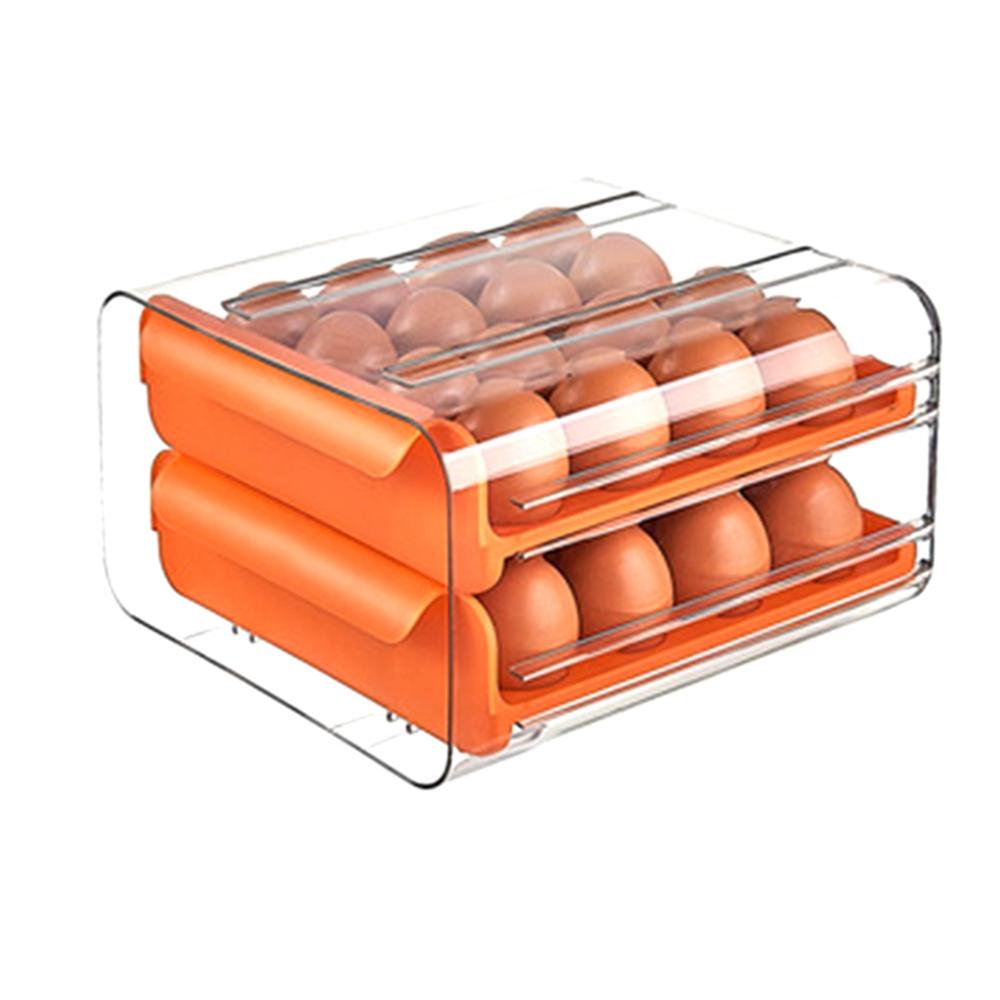 J1UL1N Drawer Type Egg Storage Box Refrigerator Fresh Keeping Egg Finishing Artifact Kitchen Thickened Large Capacity