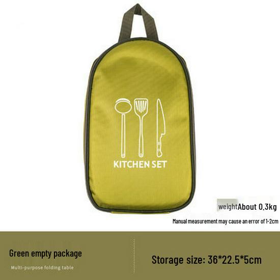 Portable Outdoor Cookware Set: Stainless Steel Cutlery, Storage Bag, and Cutting Board for Camping and Picnics.