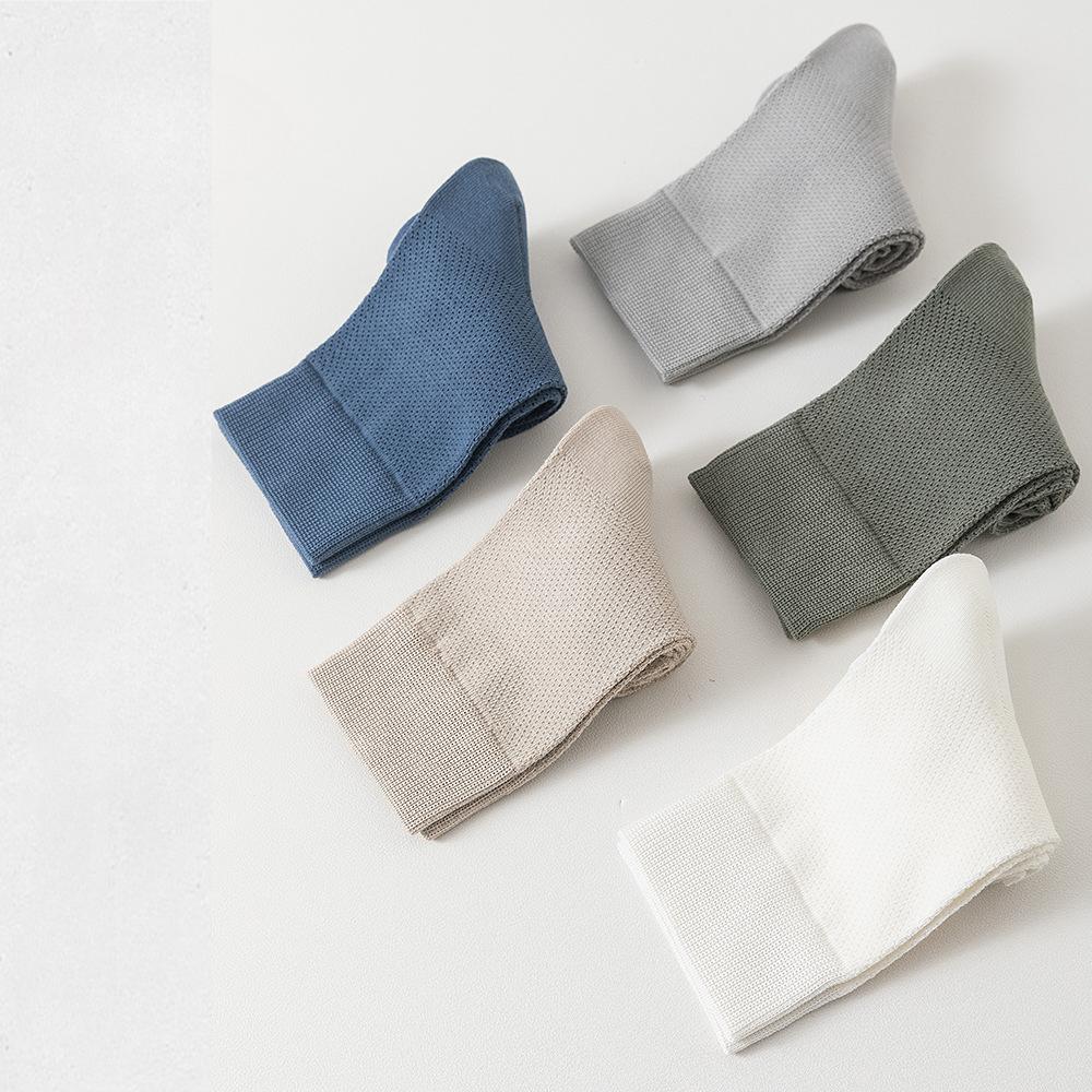 5 Paar Herren Sommer Antibakteriell Mesh Ultra Dünn Anti-Geruch Atmungsaktiv Wadenlang Schweißabsorbierend Lange Socken