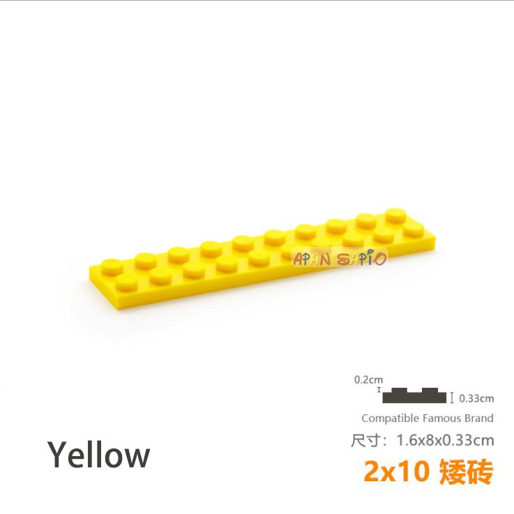 Non-Toxic 5Pcs/Lot Diy Blocks Building Bricks Thin 2X10 Educational Assemblage Construction Toys For Children Size Compatible With Brand