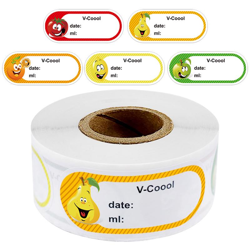 250 PCS Kitchen Food Label Stickers Roll Self Adhesive Date Marking Sticker Household Storage Tags