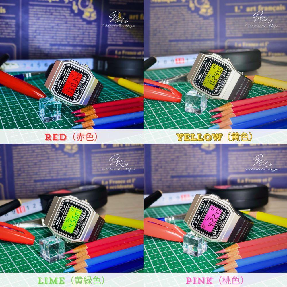 CASIO LCD base Pink LCD model Custom watch Color Custom F-91WM-7AJH (base)