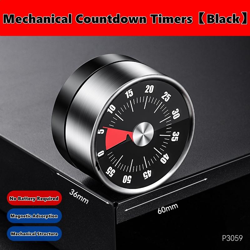 Countdown Reminder Magnetic Mechanical Visual Timers Classroom Baking Clock for Teaching Meeting Kitchen Cooking Baking Working