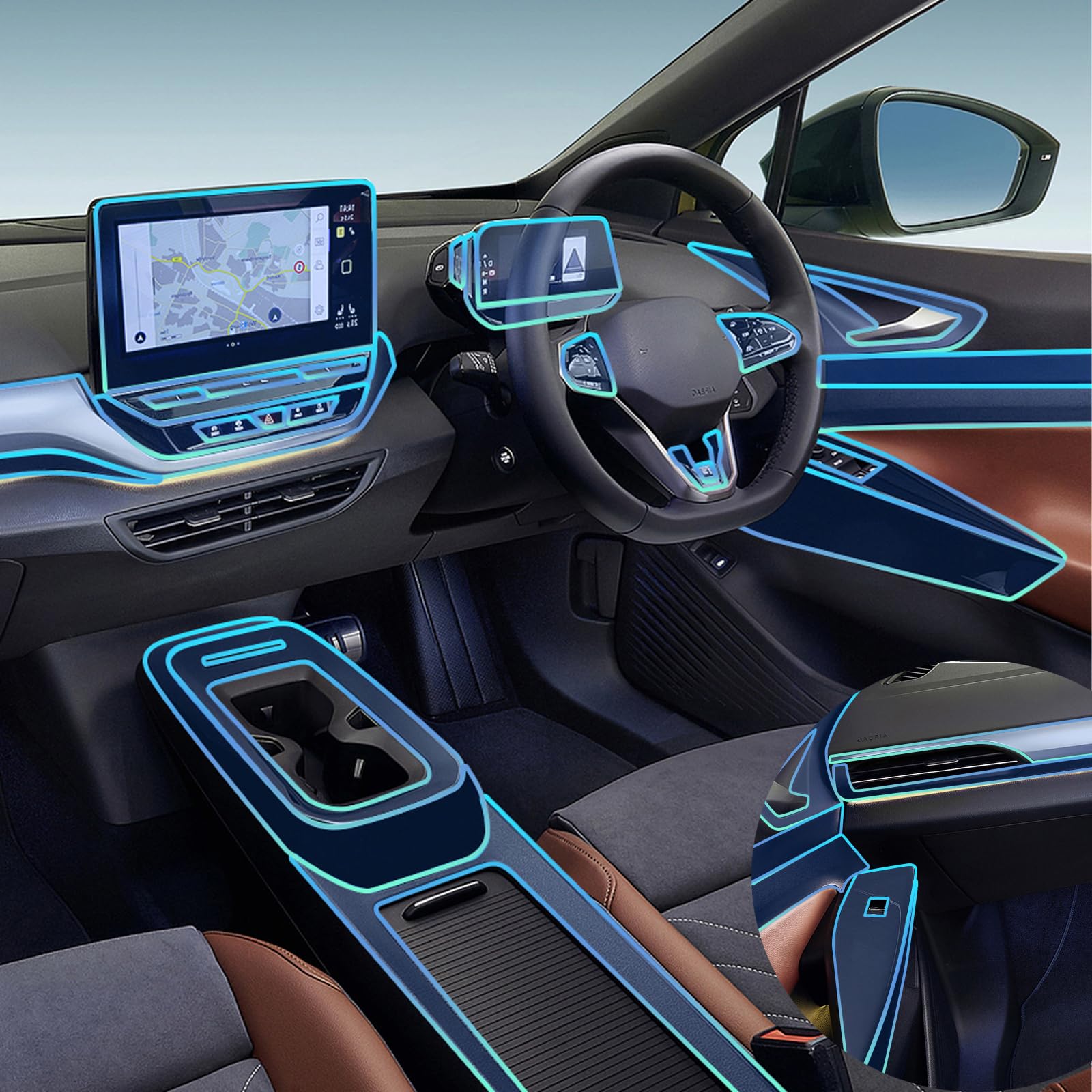 

FDAIUN Защитная пленка для деталей салона автомобиля для Volkswagen Защитная пленка из ТПУ с защитой от царапин и пленка для оклейки автомобиля для интерьера Volkswagen