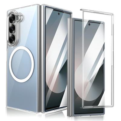 Ultra tenký priehľadný kryt na telefón pre Samsung Galaxy Z Fold 7 6 5 4 3 Ochranné sklo pre displej Magsafe Bezdrôtové nabíjanie Nárazuvzdorný ochranný kryt
