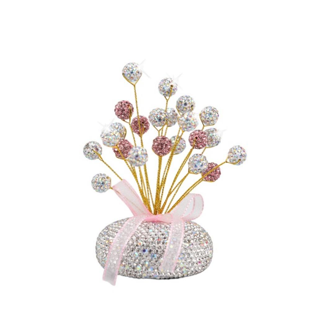 

Блестящий дизайн Стразы Украшения для интерьера автомобиля с лентой Автомобильный освежитель воздуха Внутри автомобиля Pink White