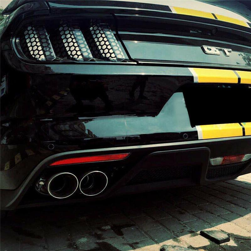 6PCS/Set Car Stickers Honeycomb Specific Creative Decoration For Ford Mustang 2015 2017 Rear Lamp Lights Auto Tuning Styling