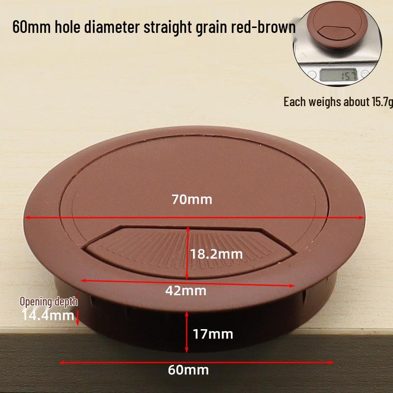 Diswei Desktop Cable Organizer Box, Round Plastic Wire Grommet for Office and Home Desk Management