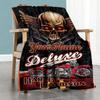 Harley-davidson Motorcycles Customize Text Blanket Cozy Customizable Blanket Warmthful Decor for Picnics Nap Sofa Bedding Four Seasons Multipurpose