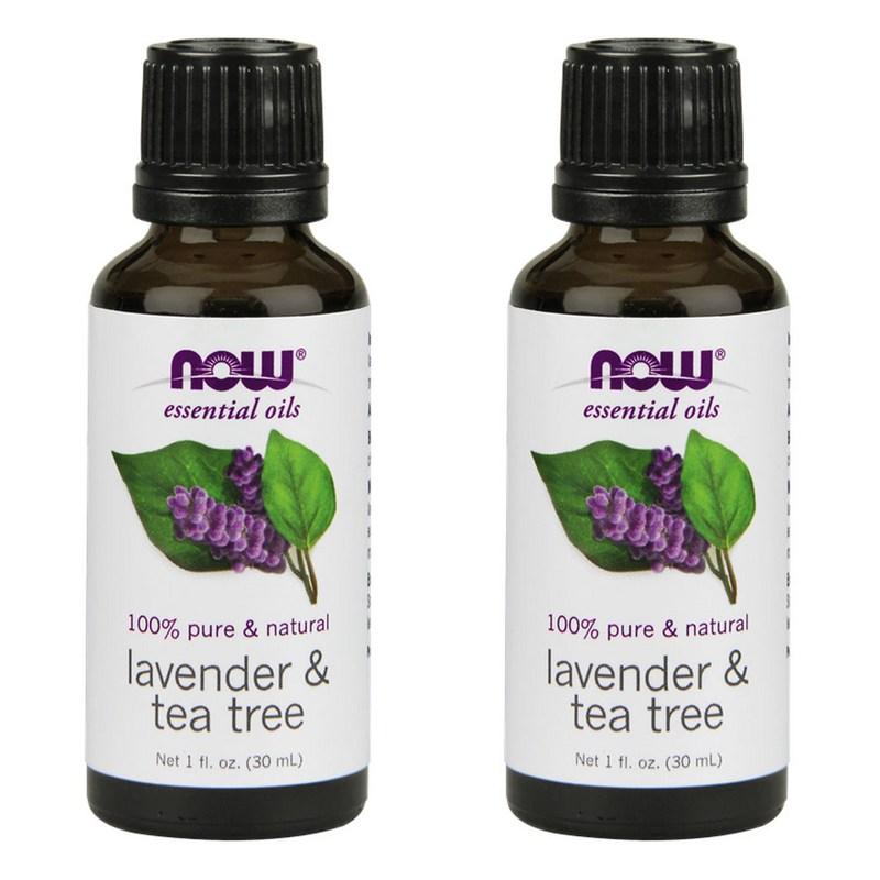 Now Foods Pure Essential Aroma Oil Lavender & Tea Tree Regular Oil, 30ml, 2 Pcs
