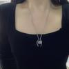 Ghost Wings Crystal Vintage Necklace Chain for Girls Punk Jewelry