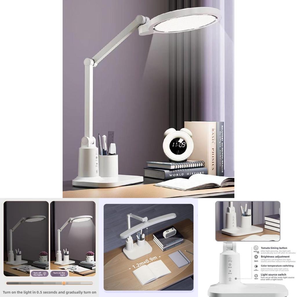 Student Led Reading Lamp With Usb Charging And Timer Function For Bedside Use