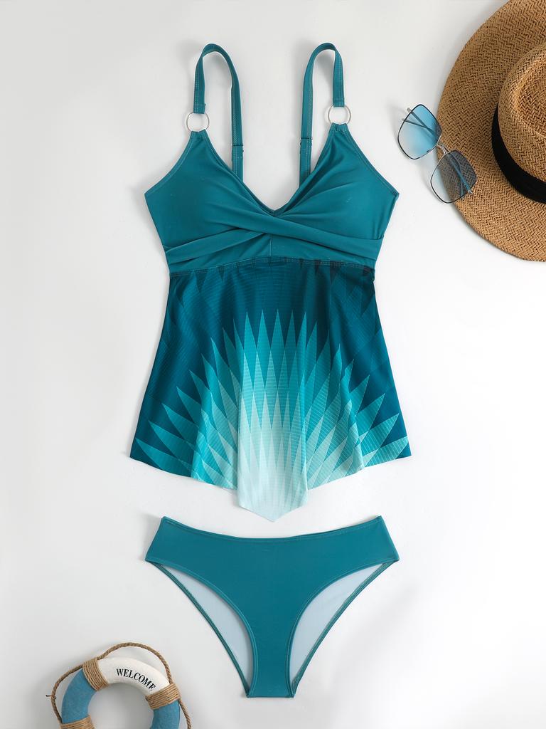 Women Bikini Set  Floral Printed Swimwear  Sexy Swimsuit  Swimwear  Push Up Two Piece Swimsuit Tank Top Printed Swimwear