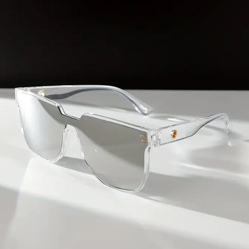 Fashion Trend Street Photo Sunglasses Trend One Piece Large Frame Square Rice Nail Sunglasses Female