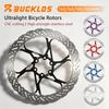 BUCKLOS Fahrrad Bremsscheibe 140mm 160mm 180mm 203mm Ultraleicht Rennrad Mountainbike Hydraulische Scheibenbremsrotoren mit 6 Schrauben