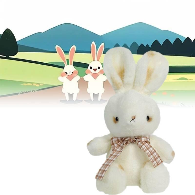 Scarf Rabbit Plush Toy Cartoon Animal Stuffed Doll Room Sofa Gift Decoration