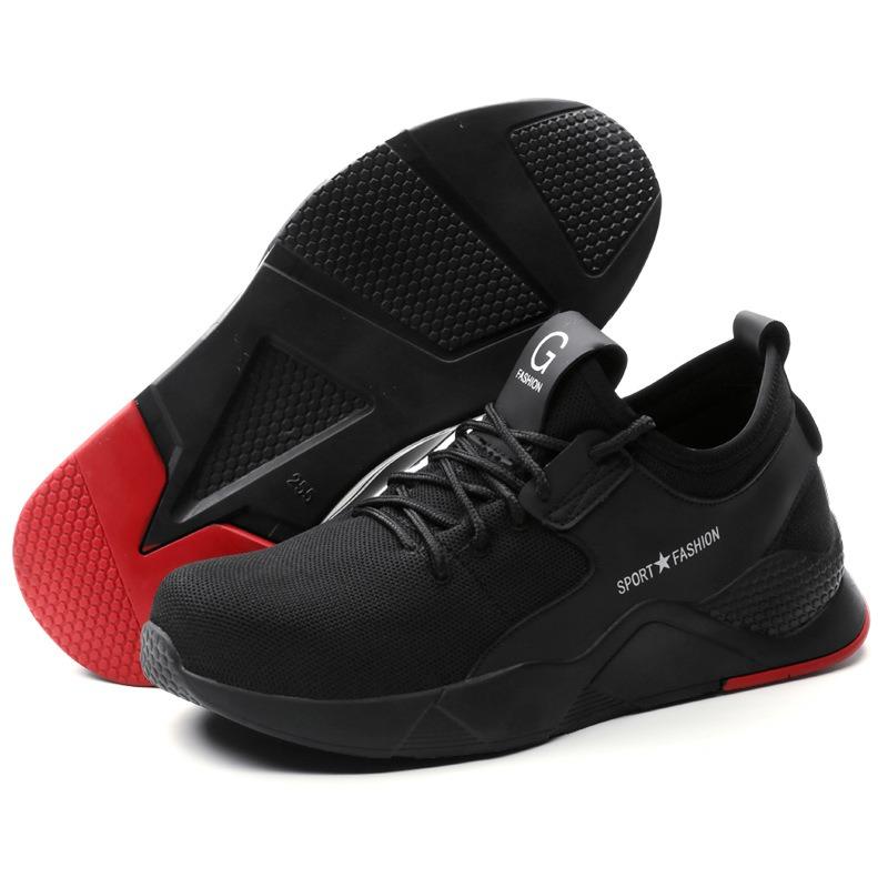 Men's Labor Insurance Shoes Four Seasons Lightweight Steel Baotou Anti-smashing, Anti-piercing, Breathable, Safe Construction Site Protective Shoes