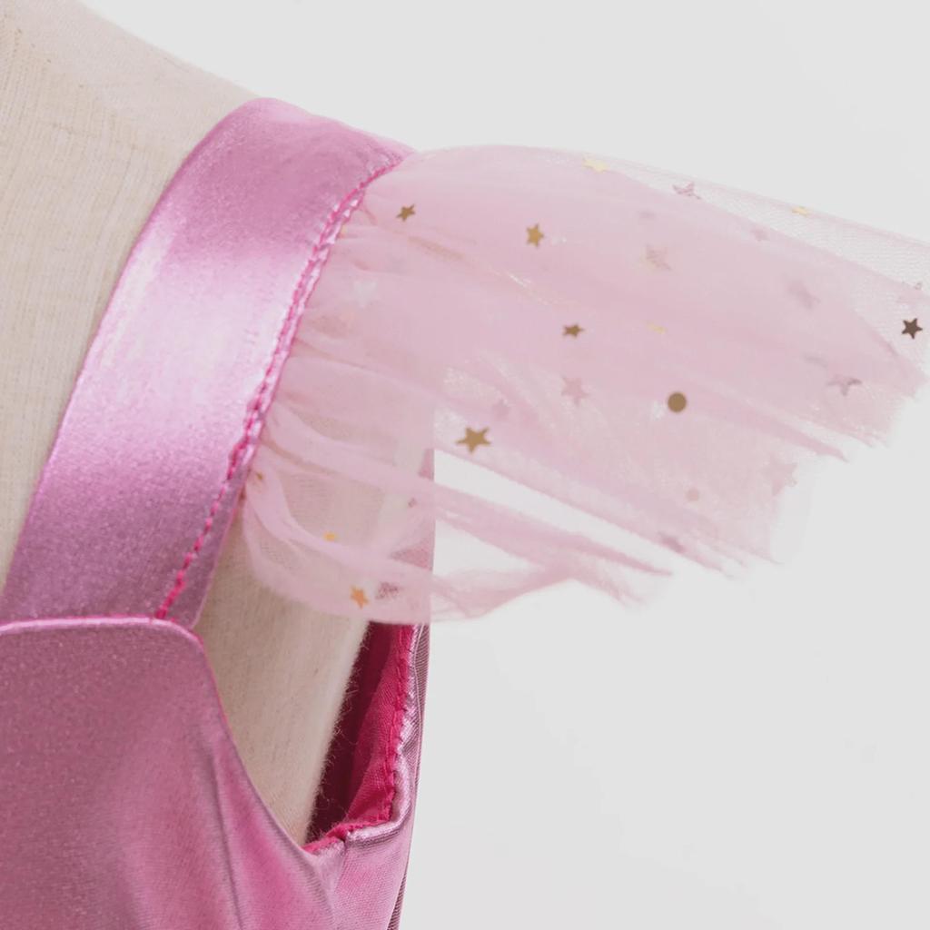 Barbie Prinzessinnenkleid: Cosplay-Aufführungsoutfit für Mädchen mit Rüschenärmeln