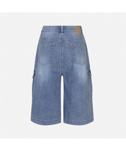 BANGBANG Women'S In-Band Cargo Bermuda Cropped Jeans (Nqm325)