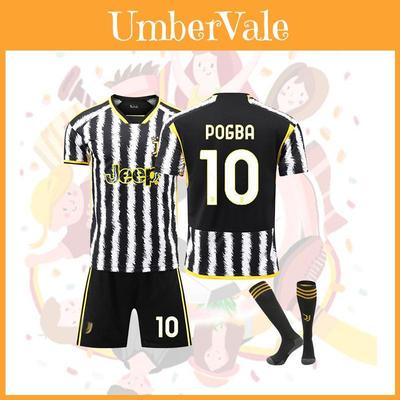 Conjunto de Uniforme de Fútbol Local Juventus 2324 de Alta Calidad Tejido de Fibra de Poliéster Incluye Camiseta Pantalones Y Calcetines