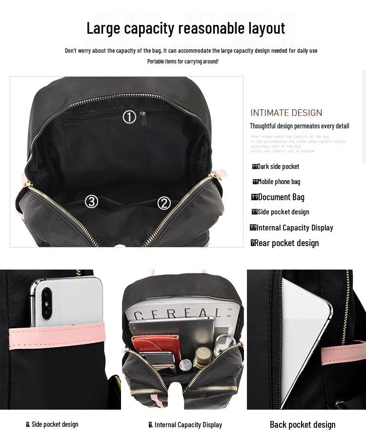 Women's Korean Style Large Capacity Double Shoulder Backpack - Casual, Stylish, Versatile Travel Bag for Students