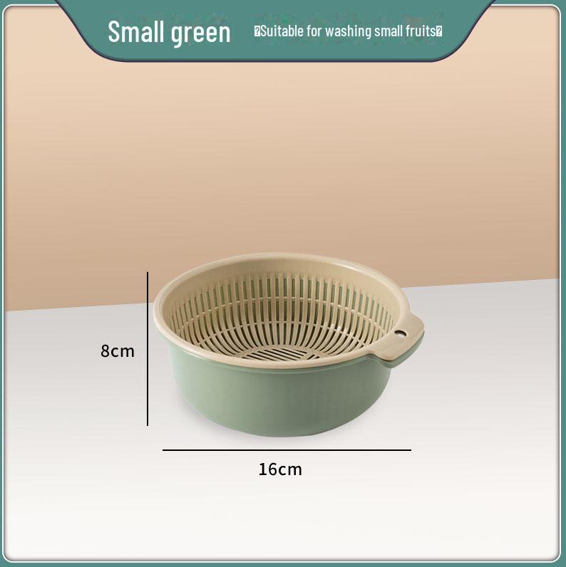 Double-Layer Plastic Drain Basket: Enlarged Kitchen Basin & Fruit Plate