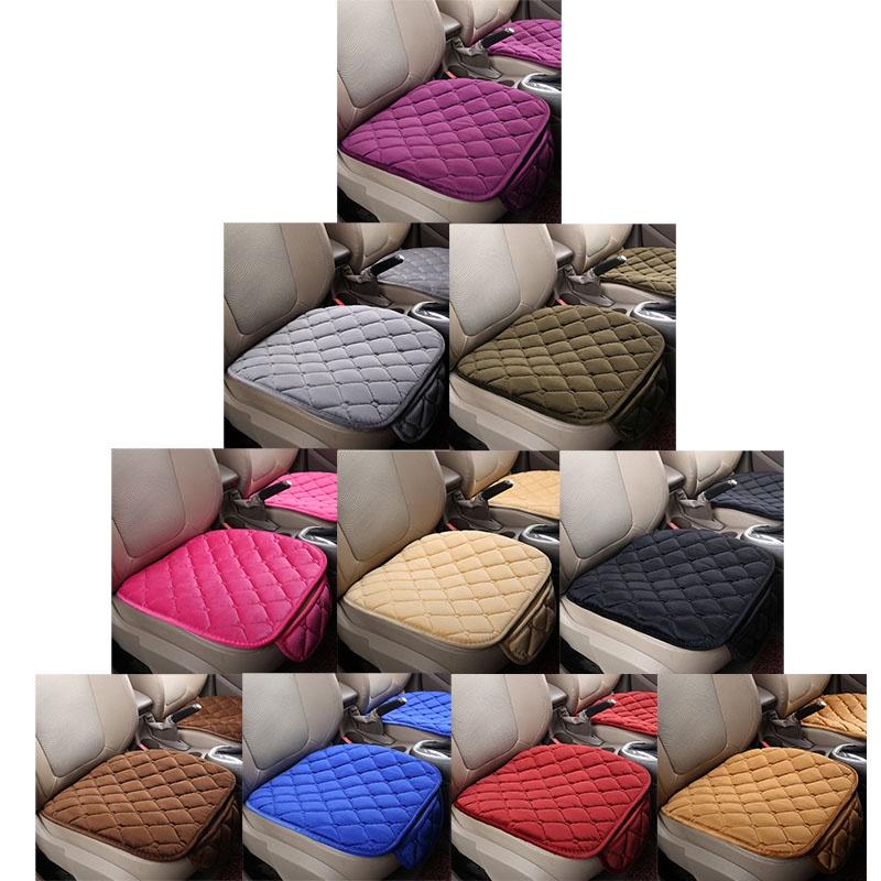 Plush Winter 1pc Anti Slip Auto Car Seat Cover Pad Lattice Pattern Cushion Chair