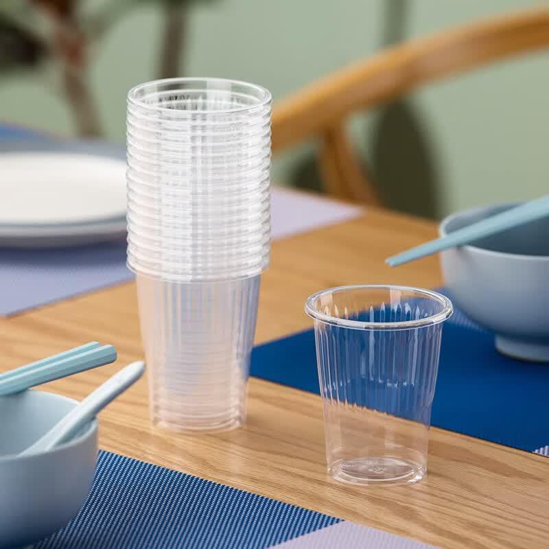 CHAHUA 170ml Transparent Disposable Plastic Cups, 100-Count