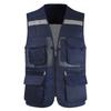 Men's Summer Mesh Vest Photography Work Multi-Pockets Outdoors Journalist's Vest Sleeveless Jackets