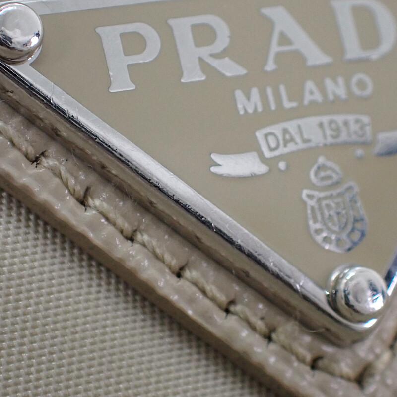 PRADA  1BH204 2WAY bag beige Nylon Women