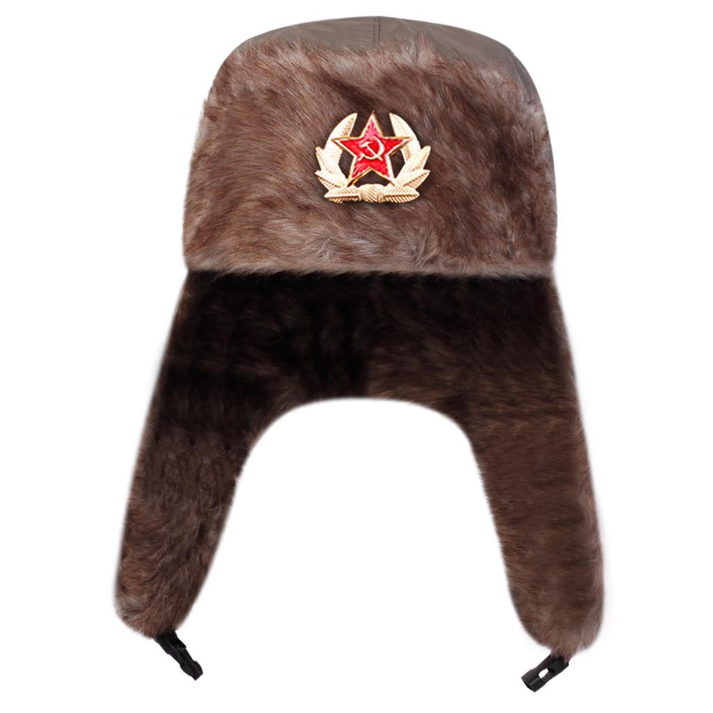 Winter Russian Coat of Arms Lei Feng Hat Men Outdoor Windproof and Cold Proof Bomber Hats Fashionable and Personalized Caps Cold Cap