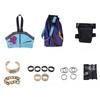 Girls POP Singer Super Star Stage Performance Printing Outfit Kids Demon Halloween Cosplay Costume Hunters Carnival Party Role Playing Dress Up Suit