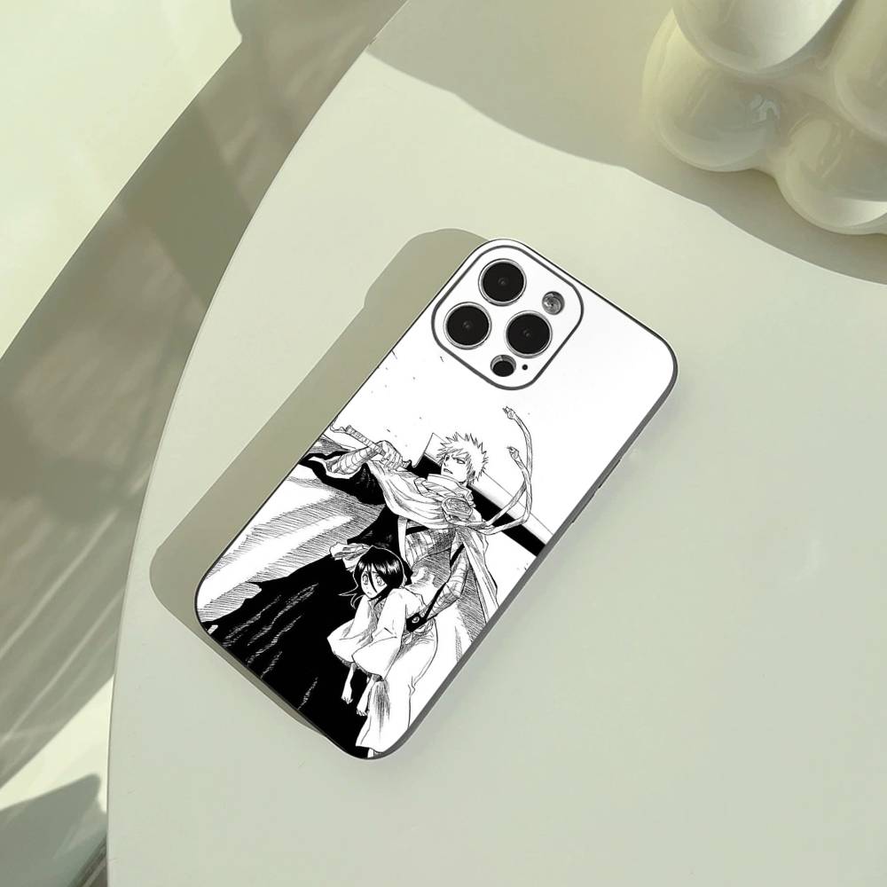 

Hot anime-B-L-E-A-C-H Phone Case For iPhone 17,16,15,14,13,12,11 Pro Max, Lightweight and practical Soft Black Cover iPhone12