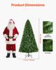 Christmas Tree, 1.8m Artificial Xmas Tree, Full Holiday Decor Trees with 1250 Branch Tips & Sturdy Metal Base for Home Party Office Decoration