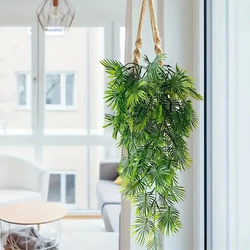 2pcs UV Resistant No Fade Artificial Hanging Ivy Plants Lush Cascading Vines Realistic Faux Greenery -All Season Outdoor Decor